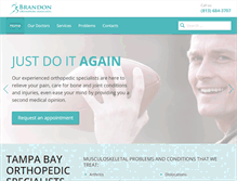 Tablet Screenshot of brandonorthopedics.com